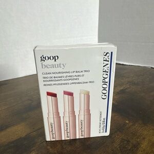 goop Beauty Lip Balm Trio Moisturizing Hydrating for Chapped & Dry NEW.